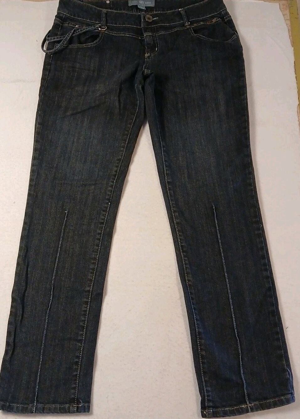 Boom Boom Jeans Womens Size 13 Low Rise Straight Leg Embellished Excellent...